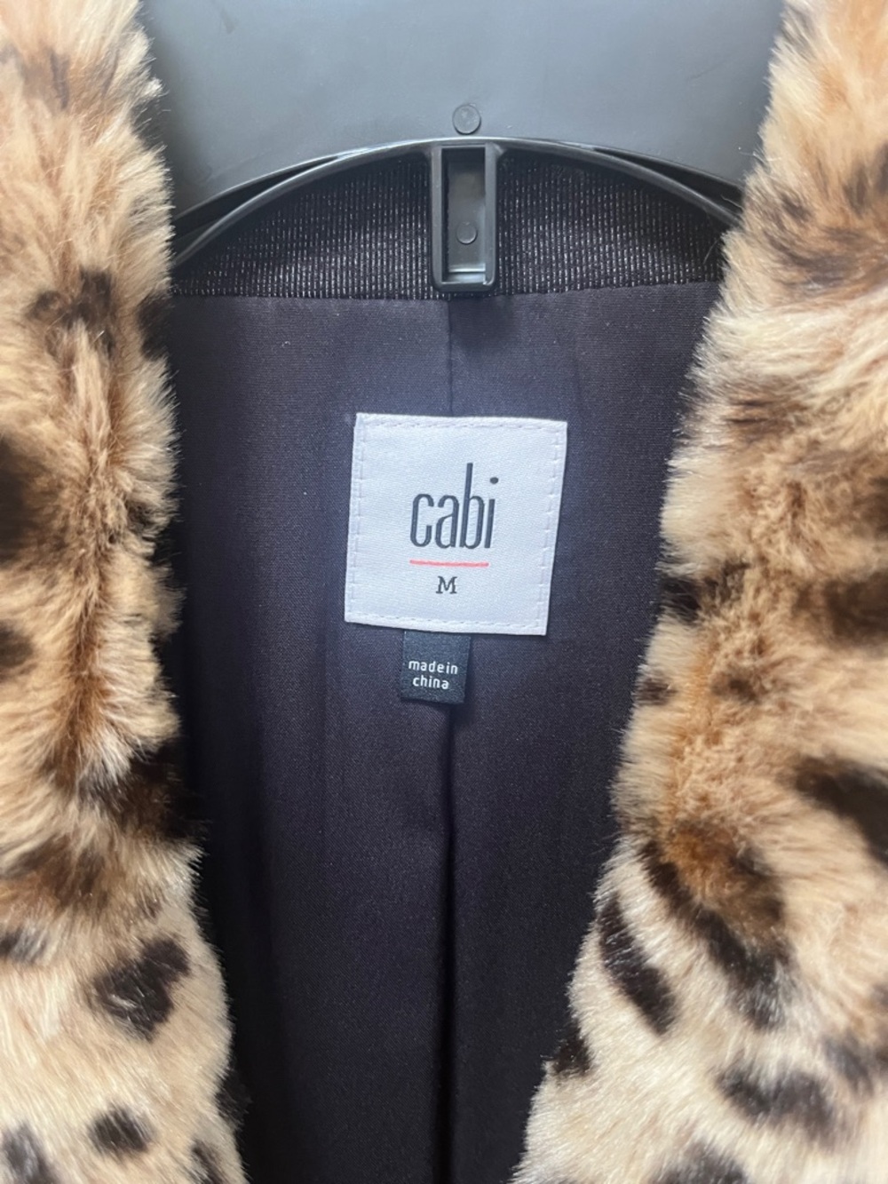 CAbi Leopard-Print Faux Fur Jacket - Rare Find! - Picture 2 of 6